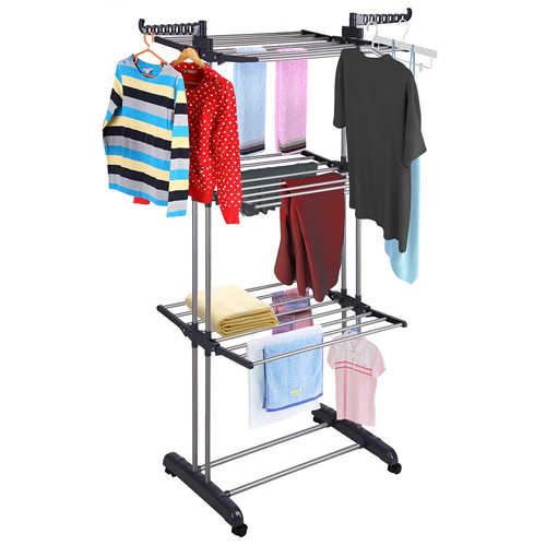 Three Layer Clothes Drying Stand (Blue)